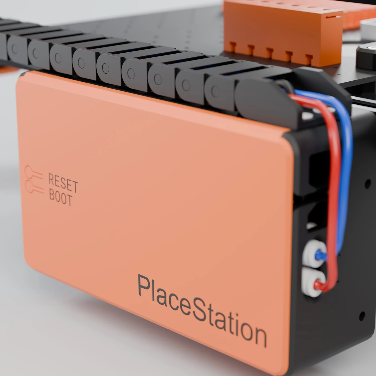 PlaceStation control box with reset and boot buttons